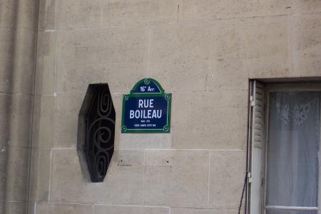 Panneau de la Rue Boileau dans le 16�me arrondissement, � Paris